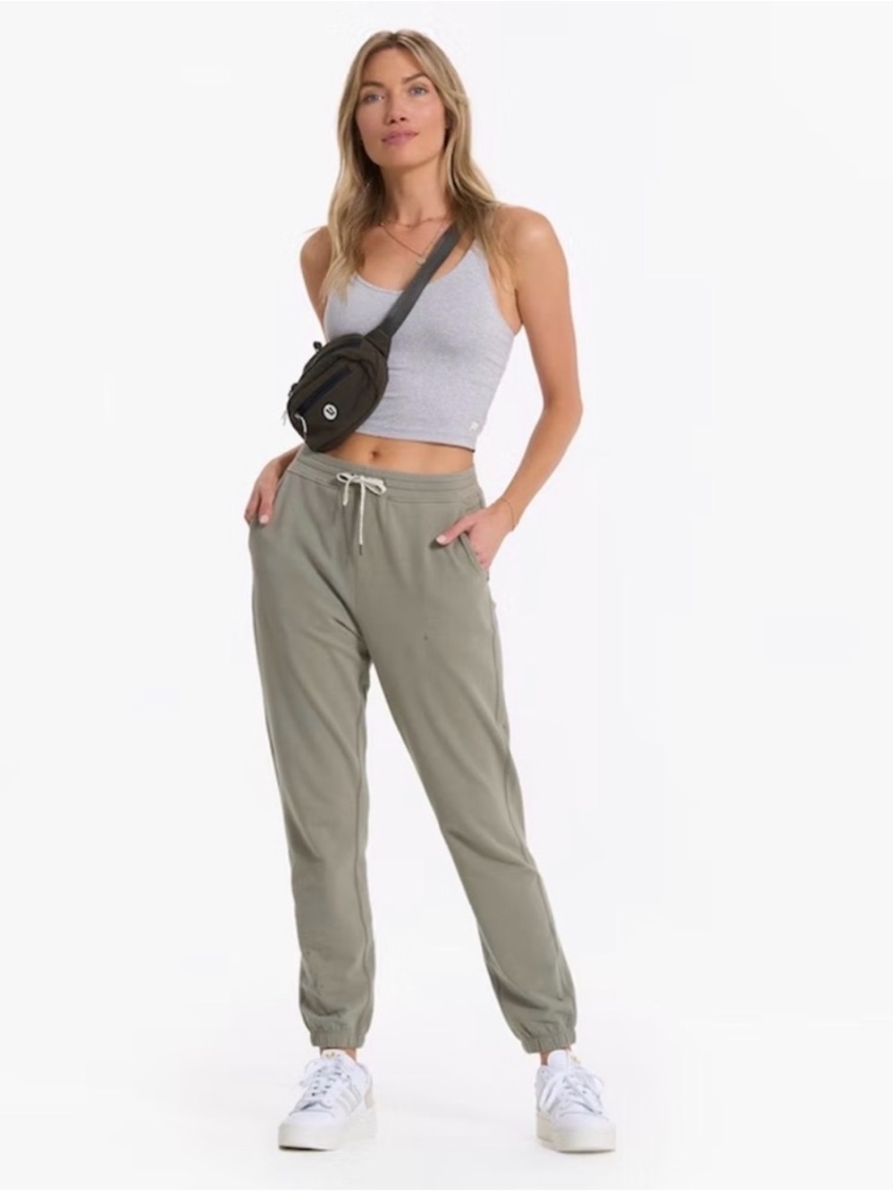 Vuori Women’s Laguna Lounge Pant Jogger Green Medium French Terry Soft Sweatpant
